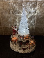 Icy Craft Christmas Tree LED Musical Scene Santa Trains 8 Songs Motion Decor NEW picture