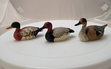 3 ENESCO 1983 Handpainted Duck Figurines Mallard Goose Ceramic picture