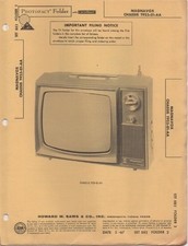 1967 MAGNAVOX T923-01-AA TELEVISION SERVICE MANUAL PHOTOFACT SCHEMATIC DIAGRAM picture