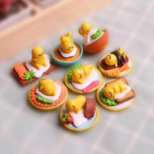 Anime Gudetama Figure Set Lazy Egg Mini Model Ornaments Home Decor Gift picture