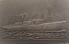 Rare Vintage Ghost Ship Postcard Of The White Star Line  RMS Baltic picture