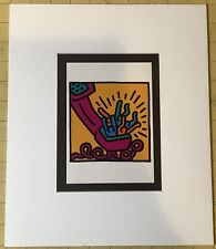 Early 1990s Keith Haring Postcard With Mat Frame Phone Friends INV-AA03 picture