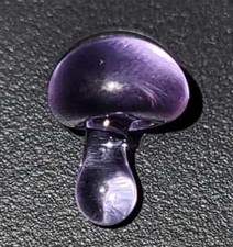 Three Borosilicate Glass Mini Mushroom Marbles Functional Art in Assorted Colors picture
