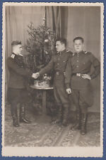 1952 Handsome Military Guys near the Christmas tree Soviet Vintage Photo USSR picture