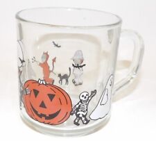 Vintage Luminarc Glass Halloween Parade Mug Coffee Cup picture