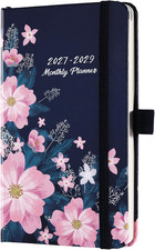 2027-2029 Pocket Calendar 3 Year Monthly Planner with Notes Pages and Pen Loop picture