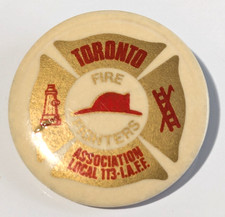 Vintage Toronto Fire Fighters Association Local 113 Pin Badge picture