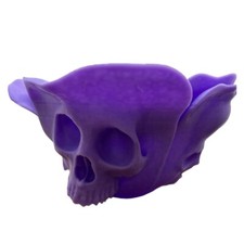 Skull Bloom Bowl – Gothic Rose Skull Bowl in Purple | 3D Printed Decor by Mystic picture