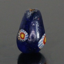 Ancient glass beads: genuine rare Viking / Byzantine/Islamic eye bead, 8-9 cent picture