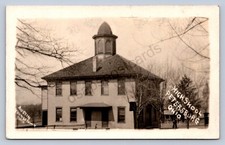 J87/ Petersburg Ohio RPPC Postcard c1910 Mahoning High School Building 612 picture