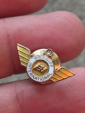 Vintage Braniff Airlines 10-Year Service Pin with Diamond 1/10 10k w Box picture