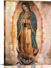 Mexico Our Lady of Guadalupe Portrait Canvas Wall Art Decor Religious Catholic picture