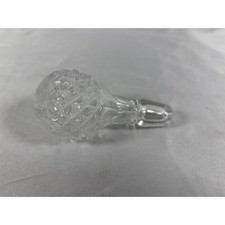 Vintage Clear Cut Glass Pineapple Decanter Stopper Replacement 4 Inch picture