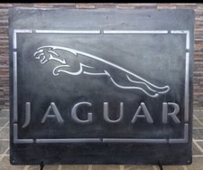 Jaguar Vintage Steel Garage Sign 20x24 Handmade Aluminum Relief picture
