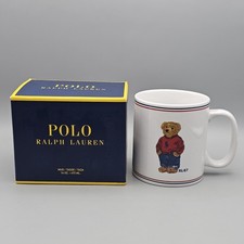 Ralph Lauren Polo Bear RL-67 Red Sweater Ceramic Coffee Mug New In Box picture