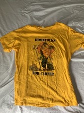 Vintage Homefolks for Jimmy Carter 1976 Yellow Shirt Size Large picture