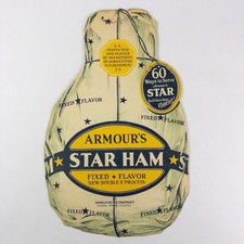 Vintage Armour's Star Ham Advertising Cardboard Hanging Sign Country Store Rare picture