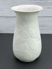 AK Kaiser W Germany 7.5” White Bisque Porcelain Vase Vintage Signed No Chips 643 picture