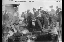 Photo:Etaples France British Soldiers Pots 1915 Field Kitchen Camp picture