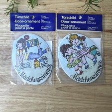 VTG Steinbock Door Ornament Enamel Handmade Austria Wall Decor Lot Of 2 Europe picture