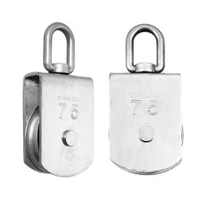 Rocaris 2 Pack M75 Lifting Single Pulley Roller Loading 1700Ibs, 304 Stainles... picture