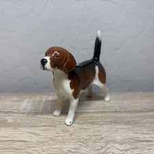 Vintage Beswick England Small Beagle Foxhound Porcelain Figurine 3 Inch 1939 picture