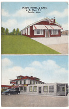Sardis, Mississippi ~ Sardis Hotel & Cafe ~ Vintage Panola County MS Postcard picture