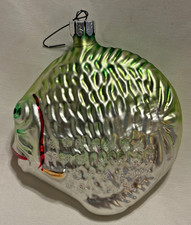 Christopher Radko Deep Sea Delight Tropical Fish Ornament Green Silver Red 4