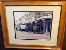 1998 Kate Tavares Old Sacramento Gold Rush Stagecoach Photo Framed California picture
