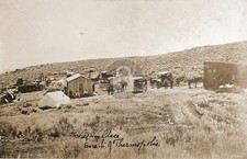 Halfway Place South of Thermopolis WY Camp Scene c1905 RPPC Photo Postcard COPY picture