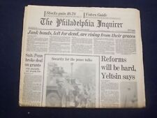 1991 OCTOBER 29 PHILADELPHIA INQUIRER -YELTSIN SAYS REFORM WILL BE HARD- NP 7147 picture