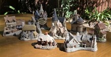 Lot of 9 David Winter Cottages Homes Rare Miniature Village Castles England picture