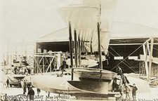 RPPC 1919 Transatlantic Flight NC 4 Getting Ready For Flight Side View Postcard picture
