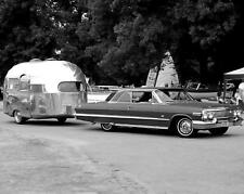 1963 CHEVROLET Pulling Small AIRSTREAM Trailer Photo  (195-R) picture