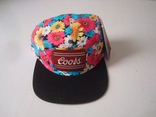 COORS BEER FLOWERS BEACH GOLF   HAT CAP VINTAGE DEADSTOCK U1 picture