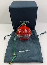 Waterford Crystal New Year 2025 Firework Red Bauble Ornament New Open Box picture