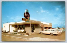 Vintage Milt's Coffee Shop Postcard Bakersfield California Googie Architecture picture