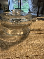 Vintage PYREX FLAMEWARE Sauce Pan With Locking Lid. 6213-b 1/1/2 Quart picture