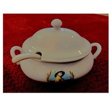 Nabisco Cream of Wheat Soup Tureen Set  White Vintage Advertising Ladle picture