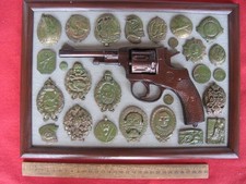 Imperial Russian & Soviet Military Badges 3D Wall Plaque Shadow Box with Revolve picture