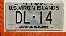 1995-1999 St Thomas, US Virgin Islands Labor Department License Plate #DL-14 picture