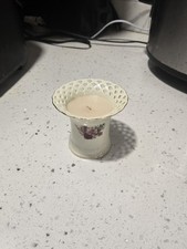 Vintage Formalities by Baum Bros Porcelain Candle Holder Victorian Rose Pattern picture