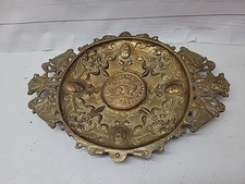 Antique Franco 1st Francis I of France French Crown And Salamander Bronze Plate picture