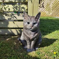 Vivid Arts - Realistic Sitting Tabby Cat Garden Decoration picture