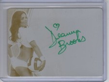 2011 Bench Warmer Soccer Yellow Printing Plate Autograph Deanna Brooks 1/1 Auto picture