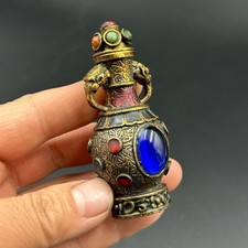 91g Natural Crystal copper hand-made Exquisite bottle sculpture 1pcs w19 picture