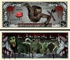 40 Pack Zombie Apocalypse Dollar Bill Horror Collectible Novelty Money Banknotes picture