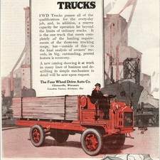 c1920s FWD Trucks Four Wheel Drive Clintonville, WI AD Altoona, FL Maurice Logan picture
