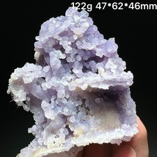 122G Natural purple grape agate quartz crystal granular mineral specimen picture