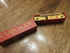Vintage “Cuboker” 5/8” 1940’s Poker Dice Game With Original Box Instructions picture
